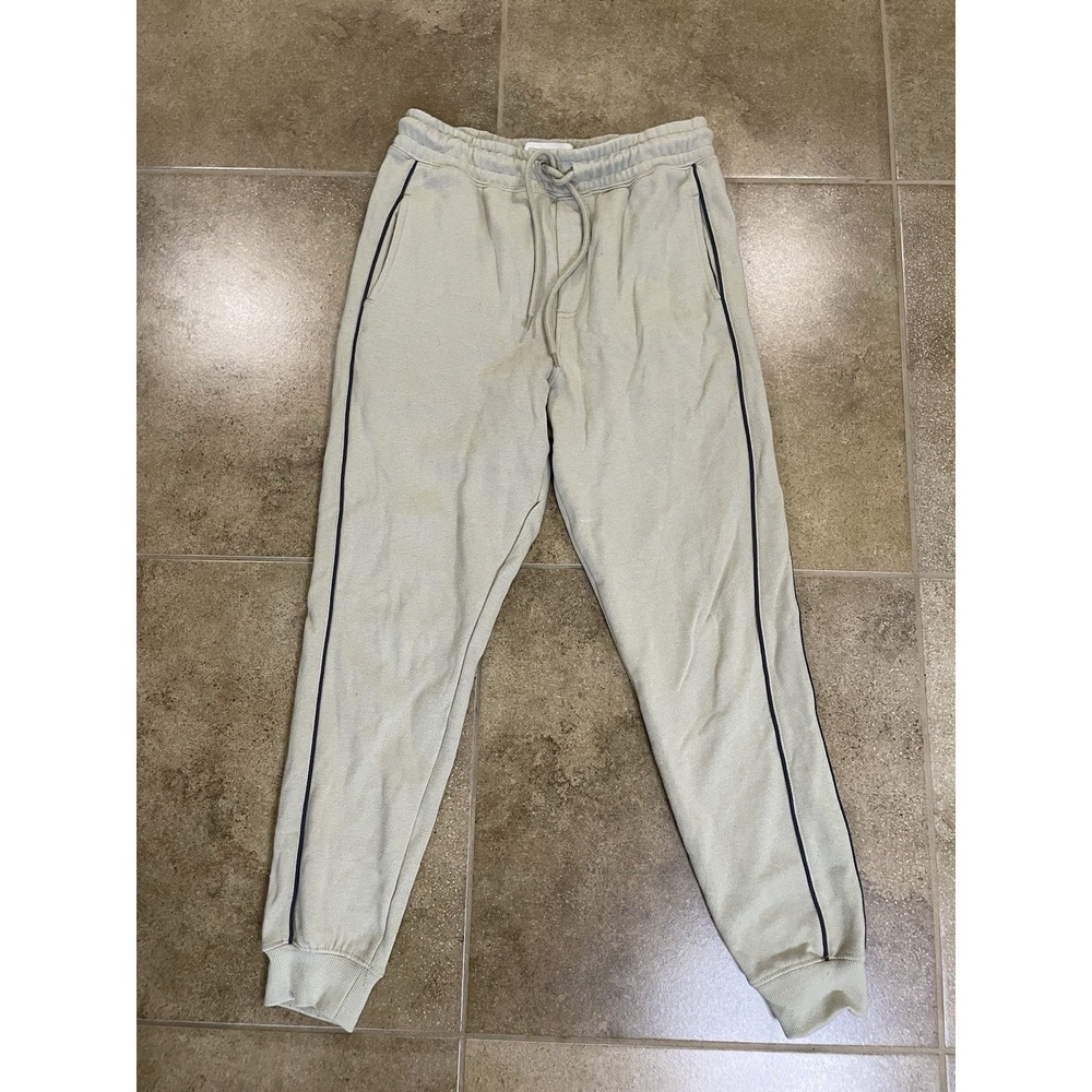 Cotton On Pants Mens Sz S Small Cotton Jogger Sweatpants Beige Tan Drawstring